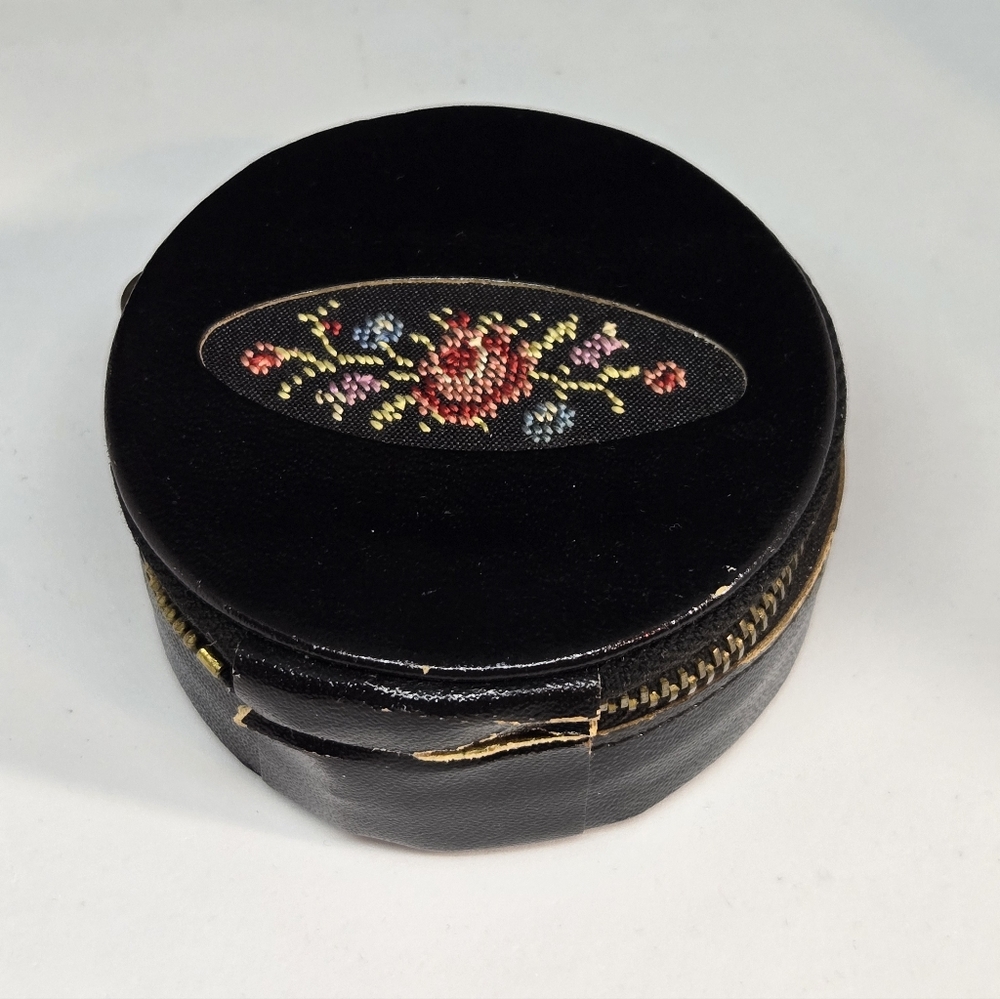Vintage Austria Leather Case Sewung Kit Travel Kit